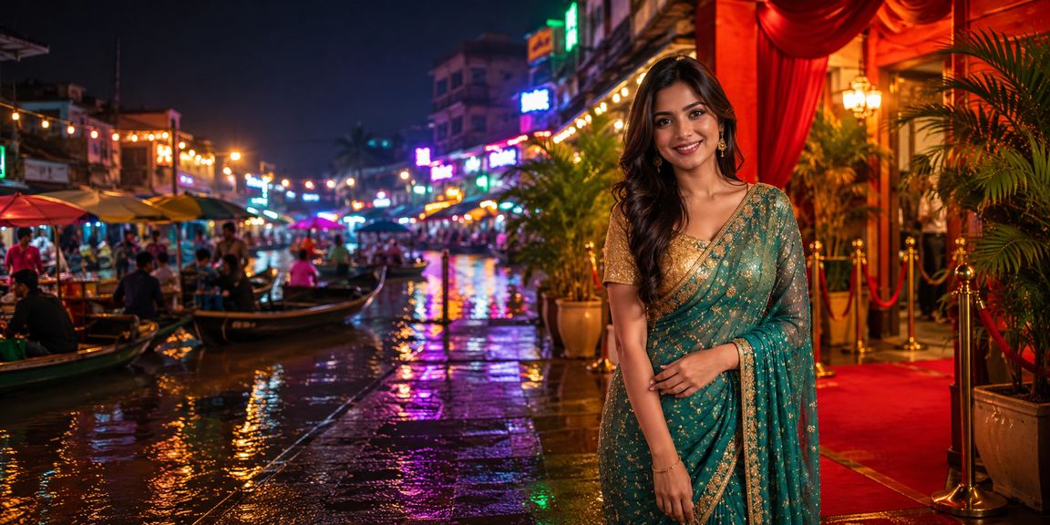 বরিশালে নিয়ন আলোয় 455 ক্যাসিনো বিনোদন প্ল্যাটফর্মের একটি দৃশ্য